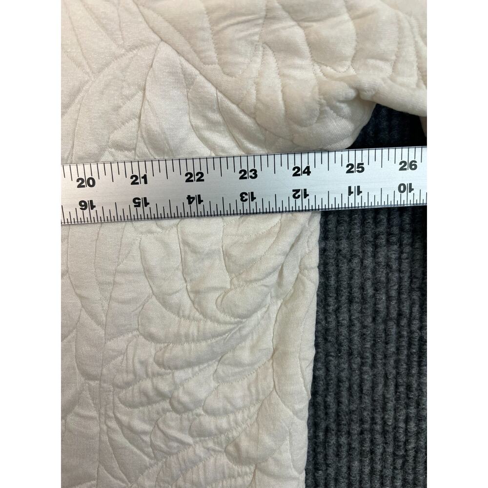 Susan Graver Jacket Womens LP Large Petite Ivory Quilted Lined Classic Minimal - Picture 11 of 13